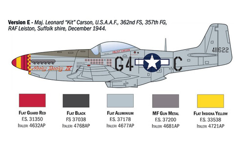 P-51D Mustang Aces Italeri 1484 1/72 Scale Aircraft Model