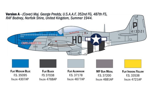 Italeri 1484 1/72 P-51D Mustang Aces Plastic Model Kit