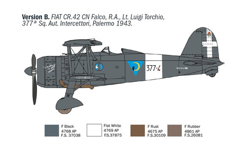 Italeri 1485 1/72 FIAT CR.42 CN "Falco" Night Fighter Detailed Model Kit
