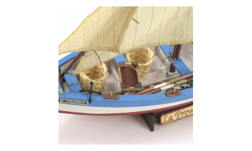 Artesania Latina 19017 1/20 La Provençale fishing boat model featuring high‑detail wooden components and traditional Mediterranean character