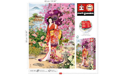 Educa Teien puzzle – 1000 pieces featuring Haruyo Morita’s Japanese garden artwork