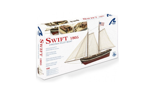 Artesania Latina U.S. Pilot Boat Swift model kit 1/50 (22110) with authentic wooden structure and detailed small‑craft styling