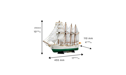 Artesania Latina 1/250 Juan Sebastián Elcano & Esmeralda training ship kit (22260) featuring fine wooden parts and realistic detailing