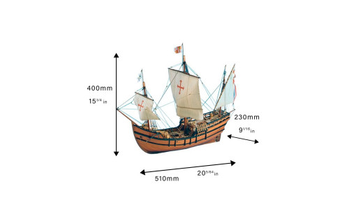 Artesania Latina 1/65 La Pinta caravel kit (22412) featuring precision-cut wooden parts and authentic 15th‑century design