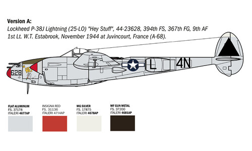 Italeri P-38 J Lightning 2834 Version A
