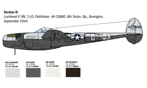 Italeri P-38 J Lightning 2834 Version D