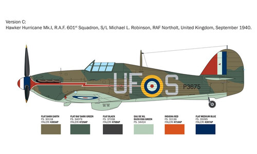 Hurricane Mk.I Aces Italeri 2838 1/48 Scale
