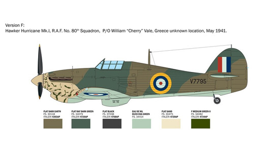 Italeri 2838 1/48 Hurricane Mk.I Aces Plastic Model Kit