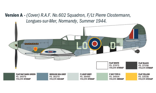 Italeri 2843 Spitfire Mk. IX Aces 1/48 scale model with accurate proportions, crisp moulding and realistic panel detail