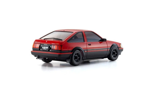Kyosho Mini-Z AWD Corolla Levin AE86 Red/Black (32641RBK) featuring crisp body lines and stable all-wheel-drive handling