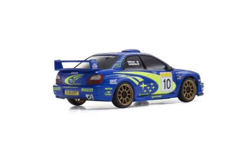 Kyosho Mini-Z AWD Subaru Impreza WRC 2002 (32644WR) with iconic blue rally livery and responsive micro-scale performance