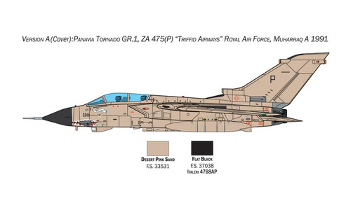 Italeri 35107 1/48 Tornado GR.1/IDS Gulf War - WAR THUNDER Military Jet Replica