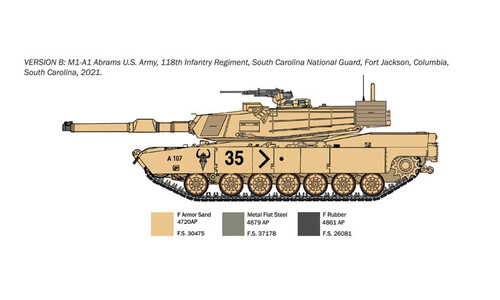Italeri 35108 1/35 M1A1 Abrams War Thunder Edition Plastic Model Kit
