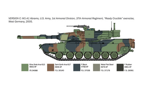 Italeri 35108 1/35 M1A1 Abrams War Thunder Edition Detailed Model Kit