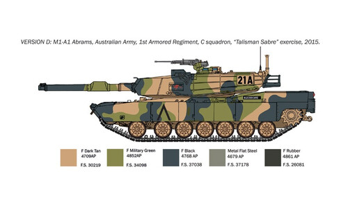 Italeri 35108 1/35 M1A1 Abrams War Thunder Edition Modern Tank Replica