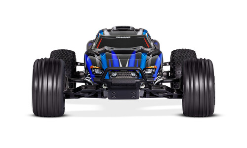 Traxxas Rustler 2WD Bl-2S HD Brushless RC Stadium Truck, Blue 37354-4 Front