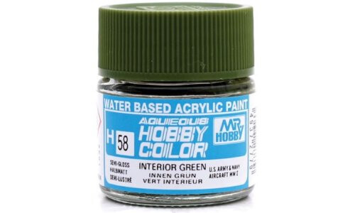 Mr Hobby H58 Aqueous Semi Gloss Interior Green 49372779