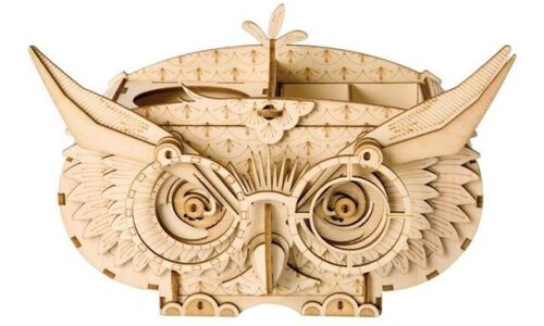 Robotime Classical 3D Wooden Owl Storage Box ROBTG405