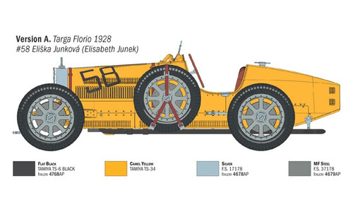 Italeri 4716 1/12 Bugatti Type 35B - Targa Florio '28 / Monaco GP '30 Detailed Model Kit