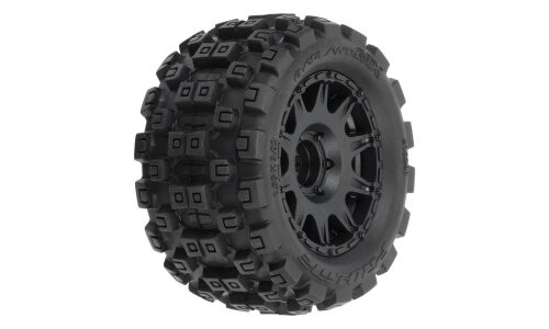 Pro-Line Racing Badlands MX 1.85" F/R MTD 12mm Black Raid: Granite GROM PRO1024110