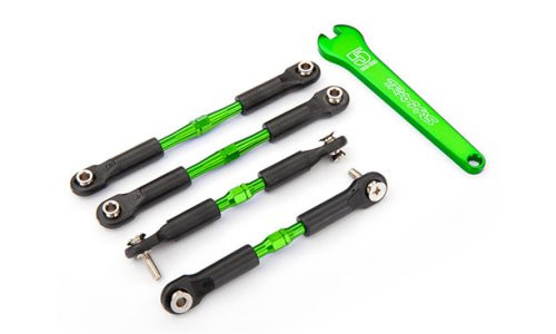 Traxxas Turnbuckles  aluminum green-anodized camber links 3741G