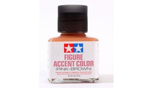 Tamiya 87201 Figure Accent Color Pink-Brown enamel detailing paint for figures 40ml bottle