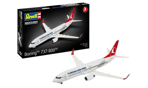 Revell 1/144 scale Boeing 737-800 Turkish Airlines model kit 03772 with decals, detailed engines and landing gear