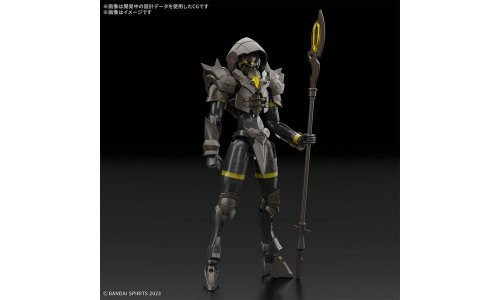 Bandai 5068863 Rosan Wizard 30MF fantasy model kit with articulated silhouette body, lightning armor, and magic staff