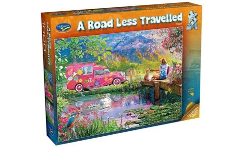 Holdson 777464 Hippie Puzzle – 1000pc jigsaw from A Road Less Travelled series with artwork by Angelo J. Bonito