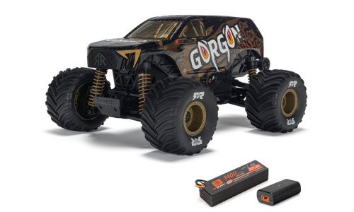 Arrma Gorgon Grom Bronze Edition – 1/16 4WD brushed monster truck with clipless body and Smart LiPo battery (ARA2130T3)