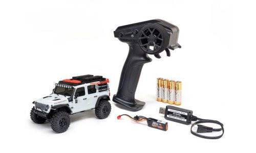Axial SCX30 Jeep Wrangler JLU 1/30 4X4 RTR Brushed Rock Crawler White AXI-2261T2