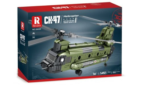 Reobrix CH-47 Chinook Transport Helicopter Brick Model Kit 33031