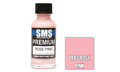 SMS PL65 Premium Rose Pink 30ml Lacquer Model Paint for airbrushing at MAS Hobbies Perth