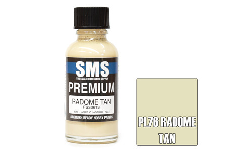 SMS PL76 Premium Radome Tan 30ml Lacquer Model Paint for airbrushing at MAS Hobbies Perth