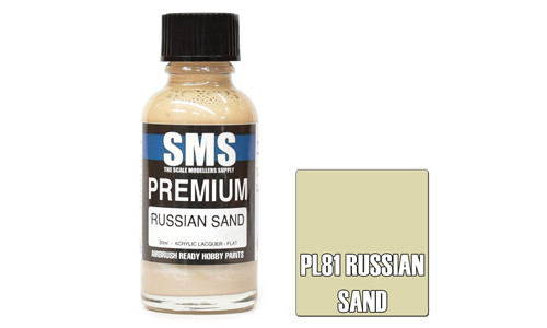 SMS PL81 Premium Russian Sand 30ml Lacquer Model Paint for airbrushing at MAS Hobbies Perth