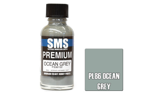 SMS PL86 Premium Ocean Grey 30ml Lacquer Model Paint for airbrushing at MAS Hobbies Perth
