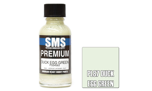 SMS PL87 Premium Duck Egg Green 30ml Lacquer Model Paint for airbrushing at MAS Hobbies Perth