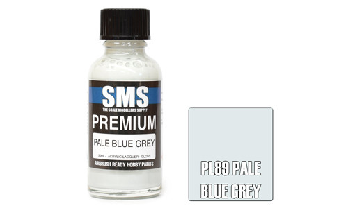 SMS PL89 Premium Pale Blue Grey 30ml Lacquer Model Paint for airbrushing at MAS Hobbies Perth