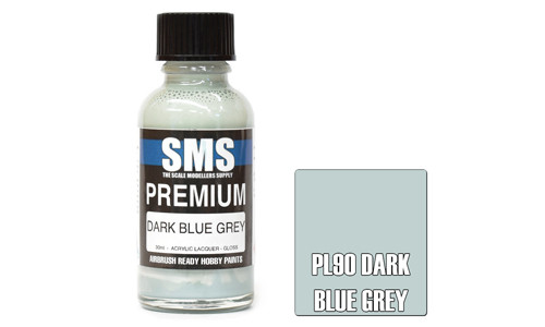 SMS PL90 Premium Dark Blue Grey 30ml Lacquer Model Paint for airbrushing at MAS Hobbies Perth