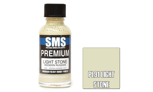 SMS PL91 Premium Light Stone 30ml Lacquer Model Paint for airbrushing at MAS Hobbies Perth