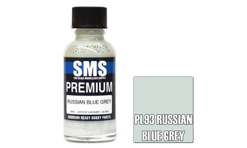 SMS PL93 Premium Russian Blue Grey 30ml Lacquer Model Paint for airbrushing at MAS Hobbies Perth
