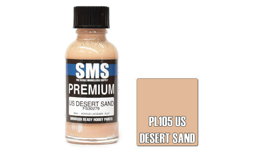SMS PL105 Premium US Desert Sand 30ml Lacquer Model Paint for airbrushing at MAS Hobbies Perth