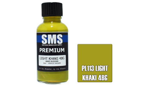 SMS PL113 Premium Light Khaki 4BG 30ml Lacquer Model Paint for airbrushing at MAS Hobbies Perth