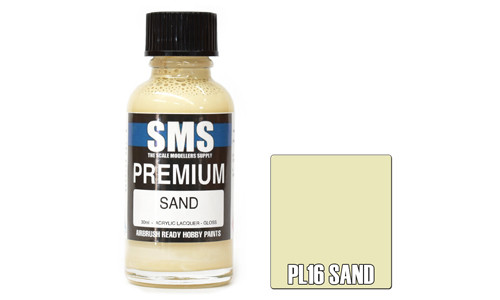 SMS PL16 Premium Sand 30ml Lacquer Model Paint for airbrushing at MAS Hobbies Perth