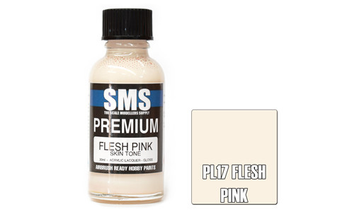 SMS PL17 Premium Flesh Pink 30ml Lacquer Model Paint for airbrushing at MAS Hobbies Perth