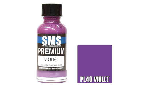 SMS PL40 Premium Violet 30ml Lacquer Model Paint for airbrushing at MAS Hobbies Perth