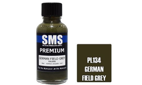 SMS PL134 Premium German Field Grey 30ml Lacquer Model Paint for airbrushing at MAS Hobbies Perth