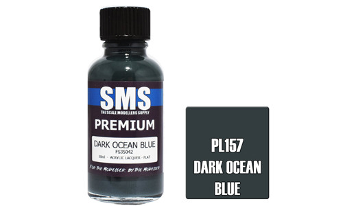 SMS PL157 Premium Dark Ocean Blue 30ml Lacquer Model Paint for airbrushing at MAS Hobbies Perth