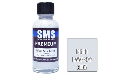SMS PL160 Premium RAAF Sky Grey 30ml Lacquer Model Paint for airbrushing at MAS Hobbies Perth