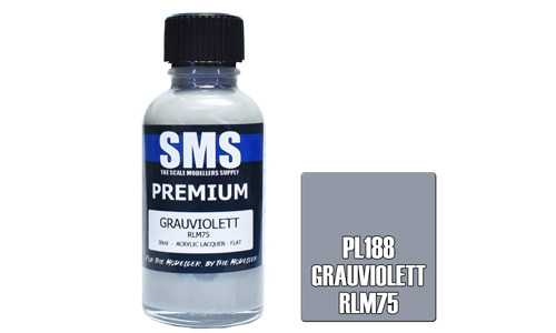 SMS PL188 Premium Grauviolett RLM75 30ml Lacquer Model Paint for airbrushing at MAS Hobbies Perth